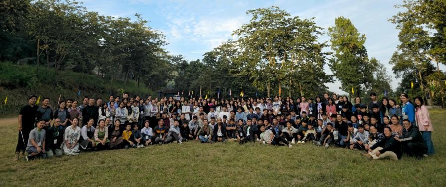 The campers during the Chakhesang Baptist Church Kohima, Children Ministry Gospel Teens Camp at Bharat Scout and Guide Training Centre, Nerhema from October 21 to 24.